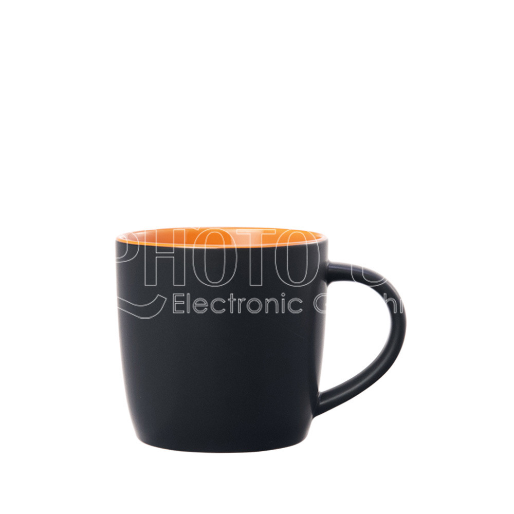 10 oz. UV Printing Black Matte Coffee Mug with Colored Inside