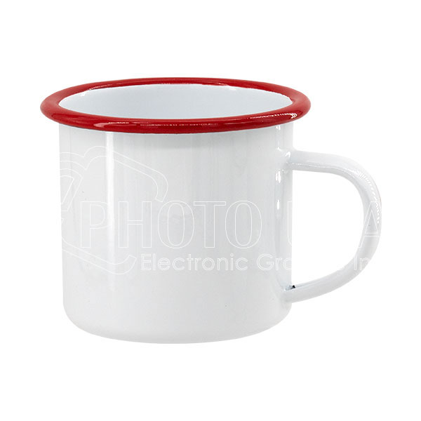 12 oz. Sublimation Enamel Mug with Colored Rim