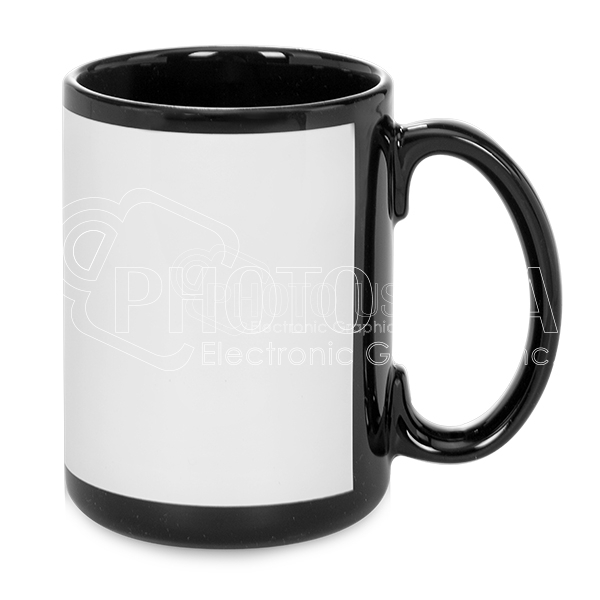 15 oz. Sublimation Ceramic Mugs - White Patch