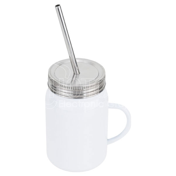 500 ml Stainless Steel Mason Jar with Straw