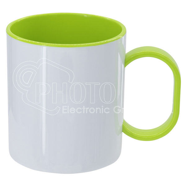 11 oz. Plastic Two-Tone Mug (Inside and Handle)