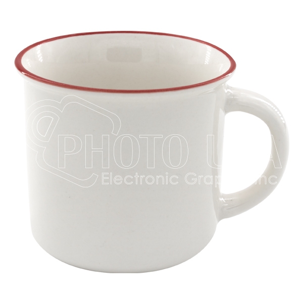 Sublimation New Bone China Mug with Colored Rim