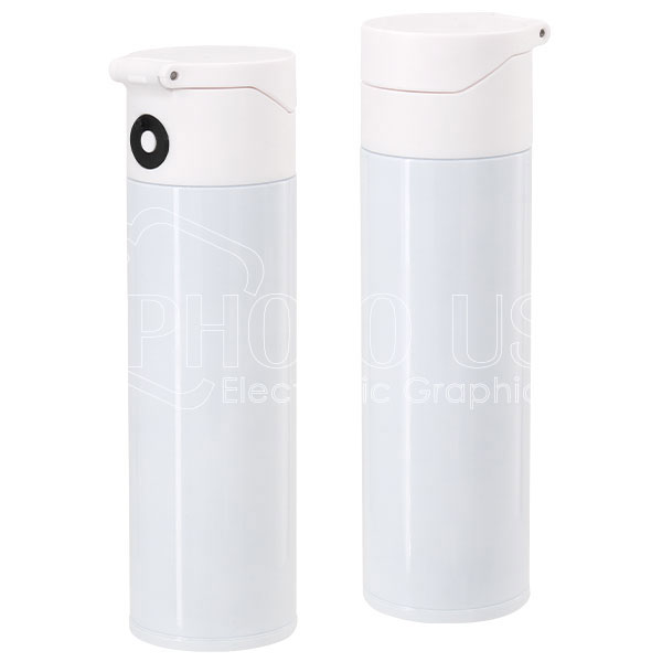 420 ml Stainless Steel Vacuum Insulated Water Bottle w/ Flip-Top Lid