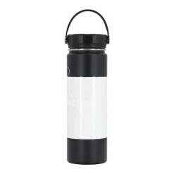 650 ml Sublimation Black Stainless Steel Powder Coated Water Bottle with White Patch