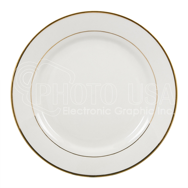 Sublimation Plate with Gold Trim