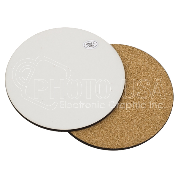 Sublimation 4″ MDF Coaster with Cork Back
