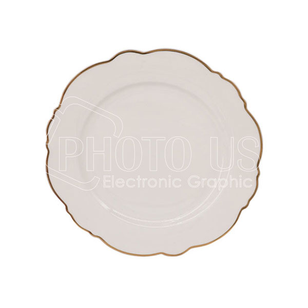 8" Sublimation Lotus Plate with Golden Rim
