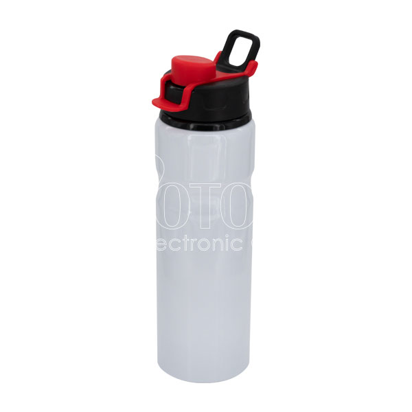 750 ml Sublimation Aluminum Sports Bottle with Red Flip-Top Cap