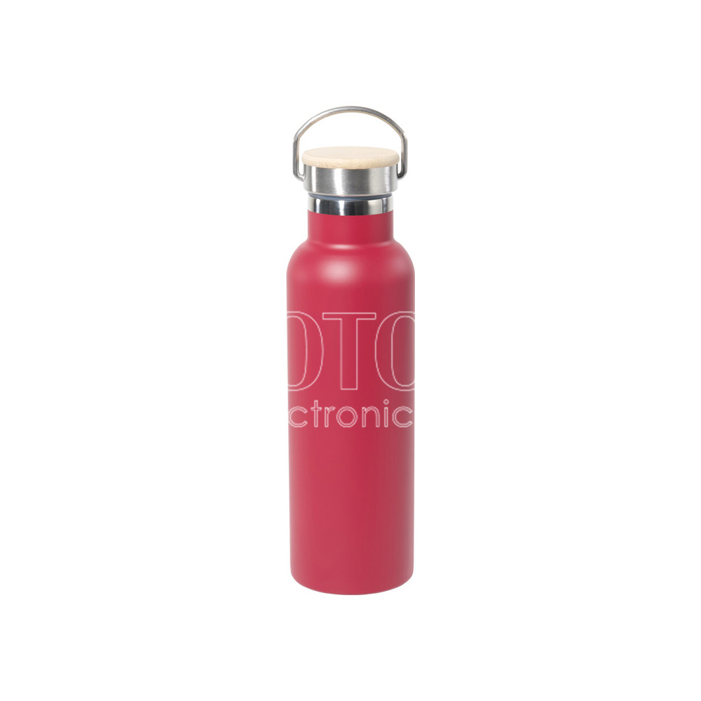 600 ml Colored Stainless Steel Water Bottle with Bamboo Lid for Laser Engraving and UV Printing