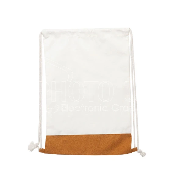 Sublimation Eco-Friendly Canvas/Cork Drawstring Backpack