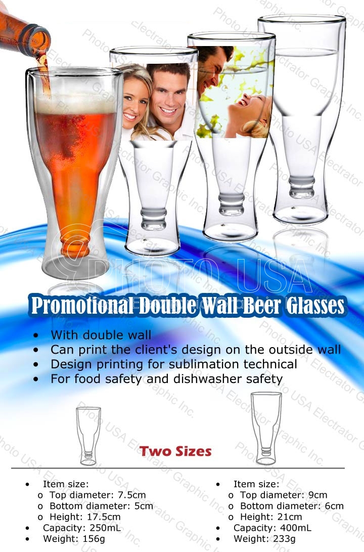 Promotional Double-Walled Beer Glass