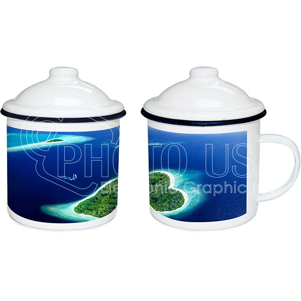 Enamel Mug w/ Lid