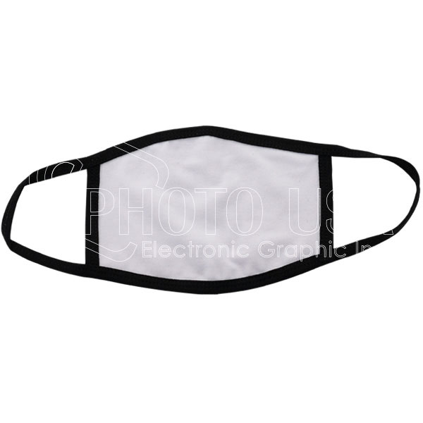 Sublimation Face Mask w/ Black Edges (3 Layers)