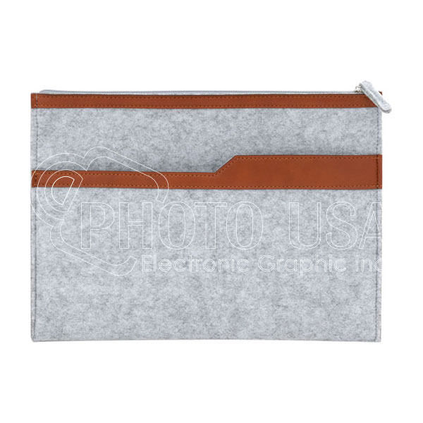 Felt File Folder w/ Leather Trims