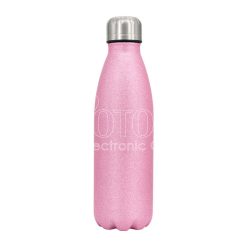 500 ml Personalized Glitter Stainless Steel Cola-Shaped Water Bottle