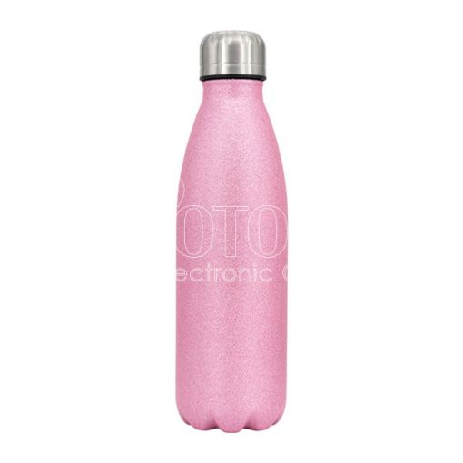 500 ml Personalized Glitter Stainless Steel Cola-Shaped Water Bottle
