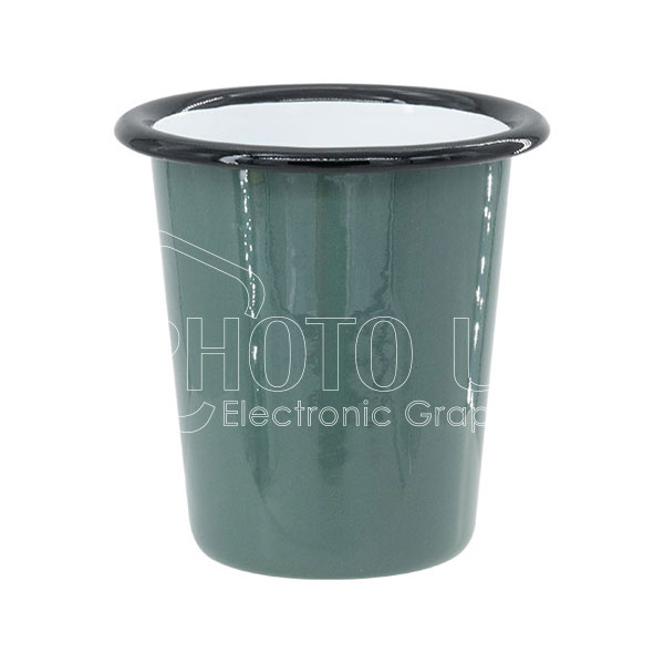 310 ml Colored Tapered Enamel Cups with Black Rim