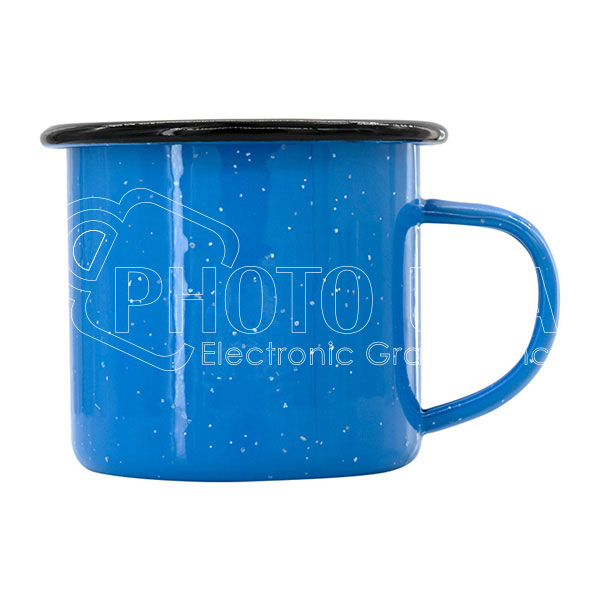 12 oz. Dotted Colored Enamel Mug with Black Rim