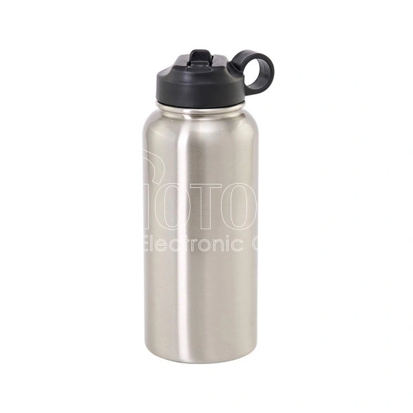 950 ml Sublimation Stainless Steel Sports Vacuum Bottle with Built-in Straw and Finger Loop Handle