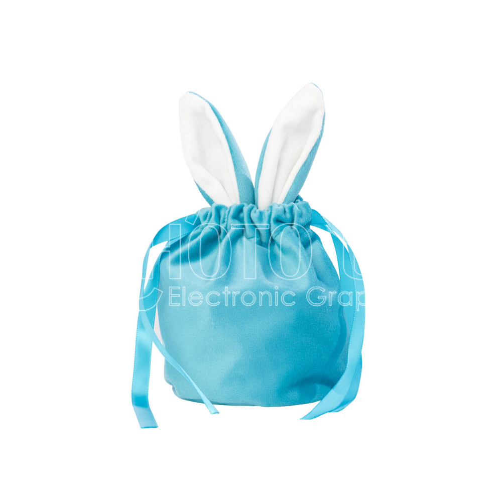Sublimation Velvet Easter Bunny Gift Bag with Bunny Ears