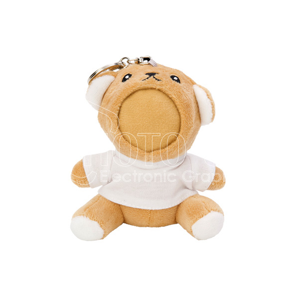 10 cm Custom Photo Face Plush Doll Key Ring