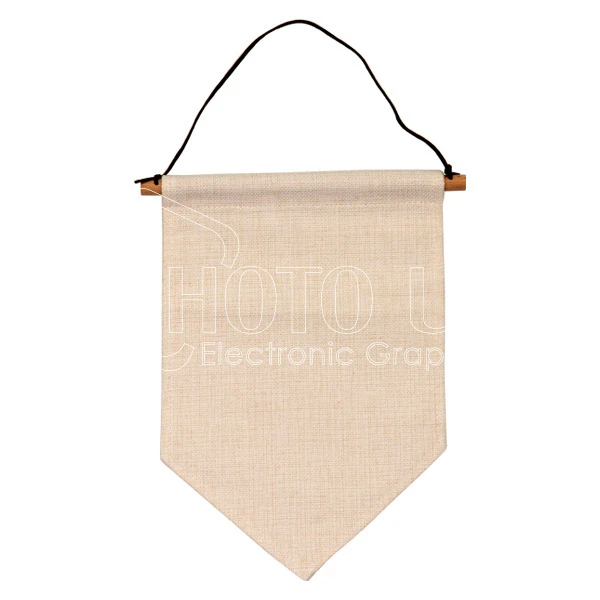 Sublimation Cotton-Linen Wall Banner Flag with Wooden Hanger