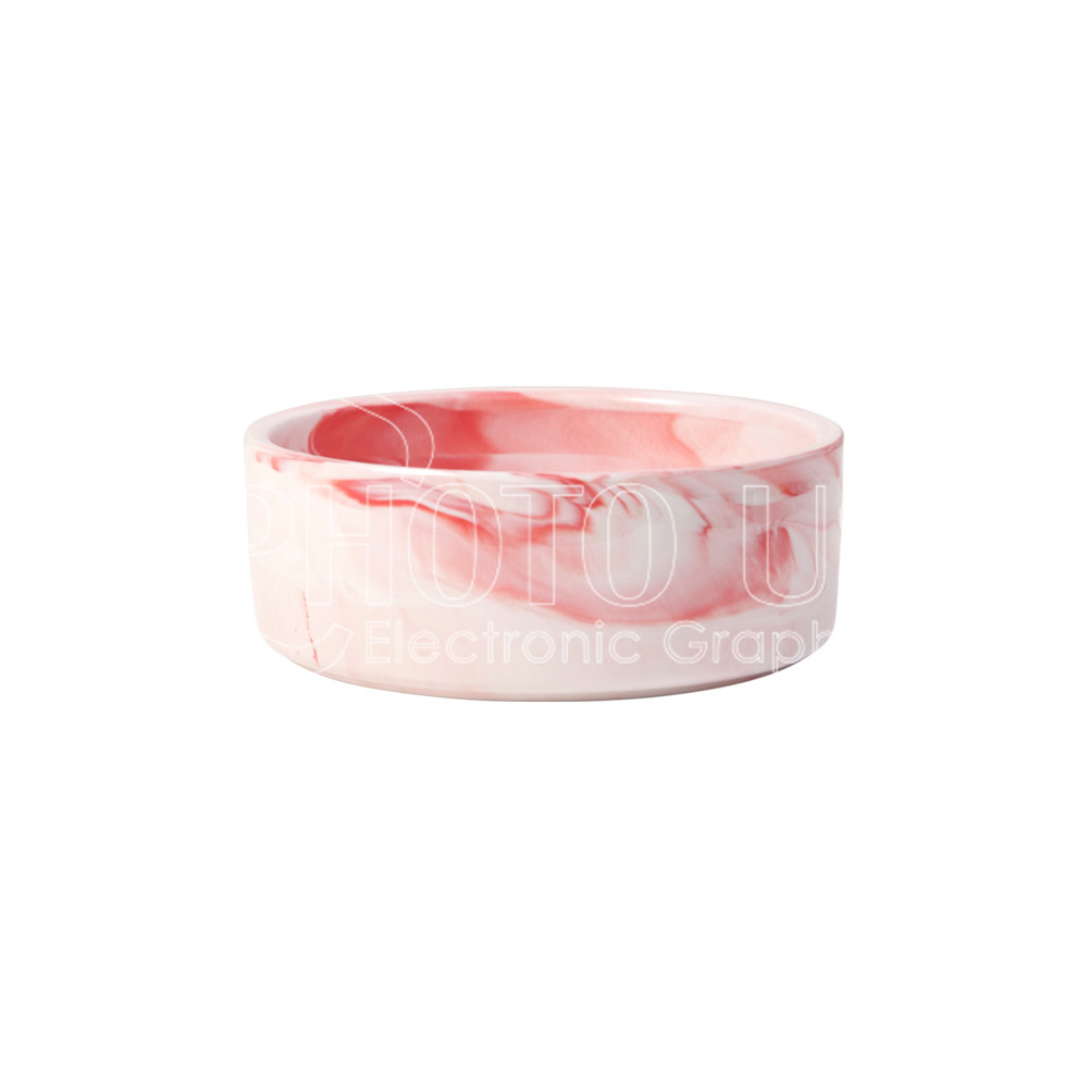 Sublimation Marble Texture Ceramic Pet Bowl