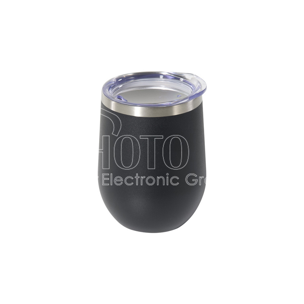 12 oz. Colored Powder Coated Stainless Steel Stemless Wine Cup for Laser Engraving and UV Printing