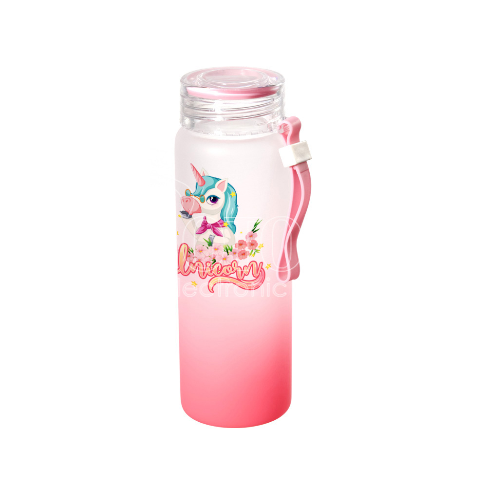 Sublimation Colored Frosted Glass Water Bottle (4)