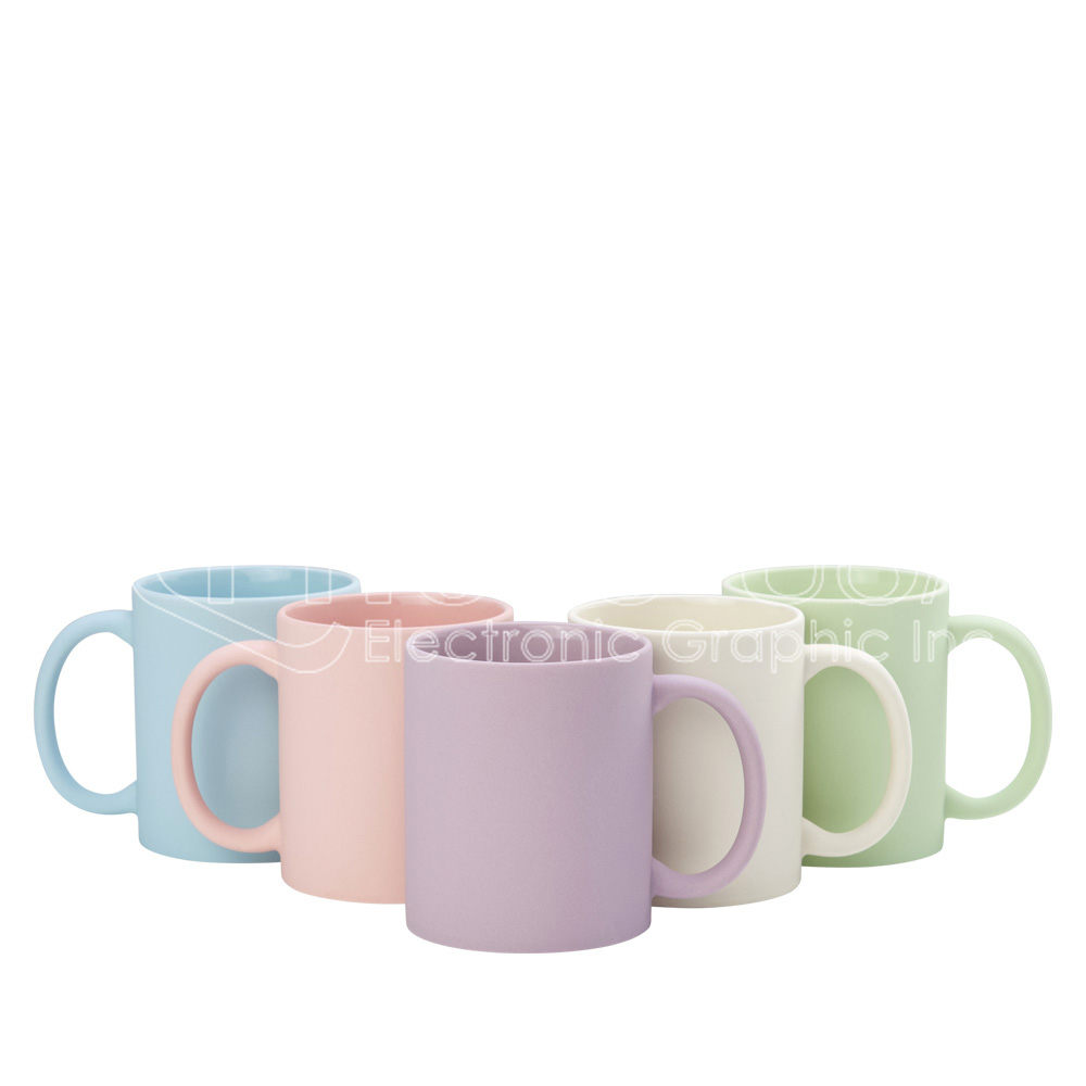 Sublimation Frosted Macaron Colors Coffee Mugs (10)
