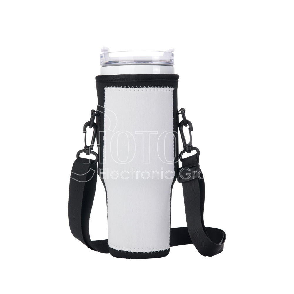 Sublimation Neoprene 40 oz. Tumbler Holder with Shoulder Strap