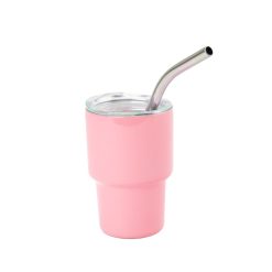 2oz. Mini Tumbler Shot Glass with Straw and Lid