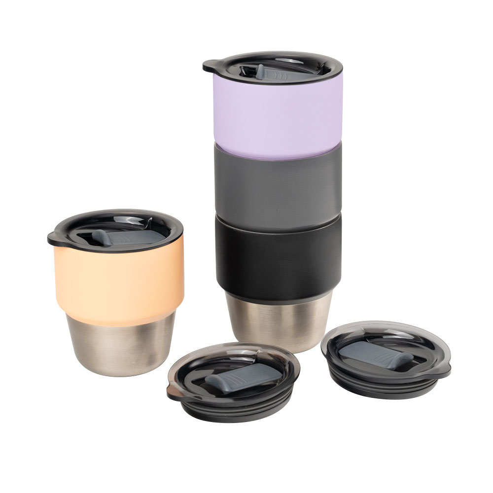 Custom 6 oz. Powder Coated Stackable Cup Set for Laser Engraving &amp; UV