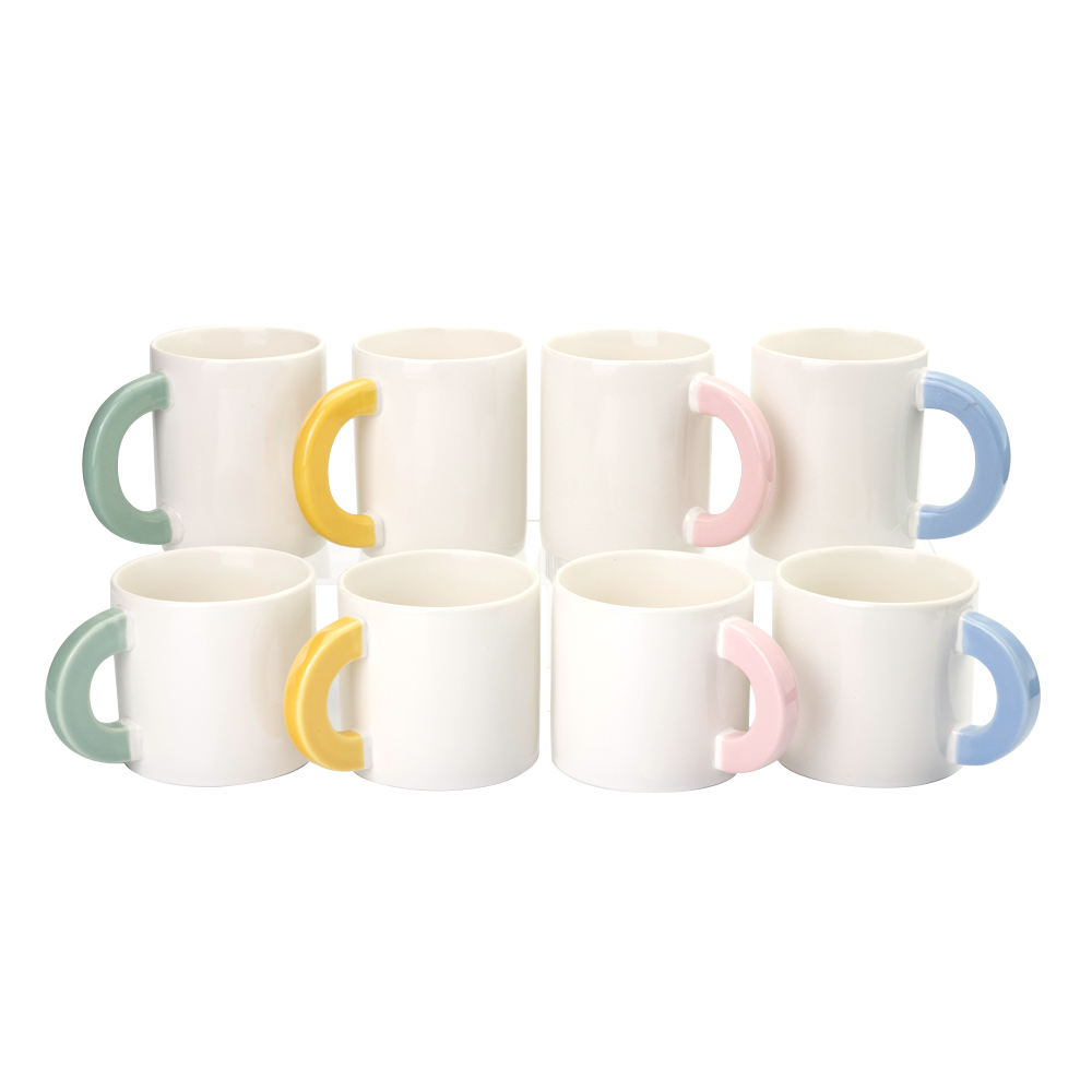 You can customize this mug by imprinting any desired logo, pattern or text on the surface.