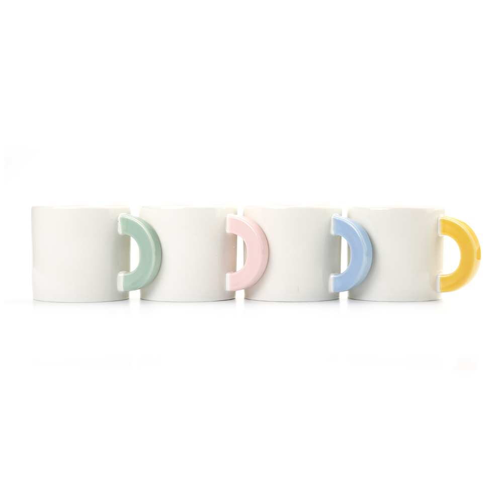pink, blue, yellow  and mint green