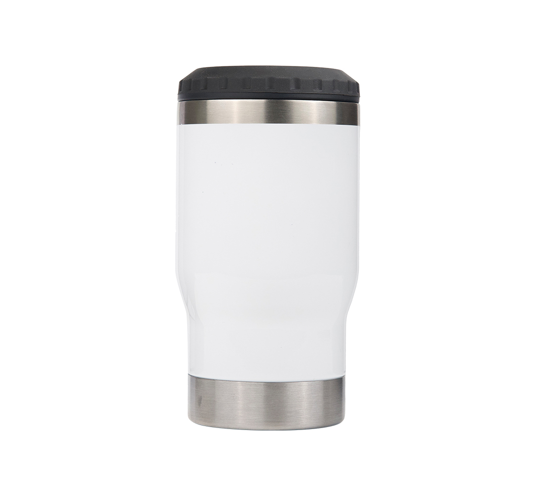 10oz. Stainless Steel Double Wall Insulated Can & Bottle Cooler with Two-Way Lid